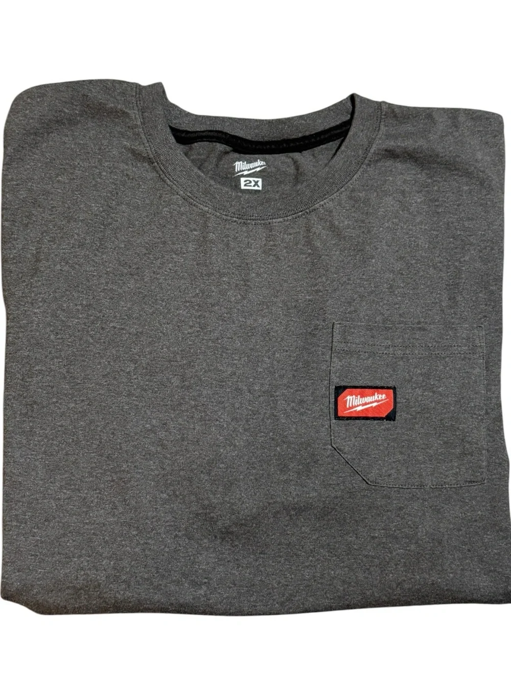 Men’s Milwaukee Heavy Duty Pocket T-Shirt 2x Grey